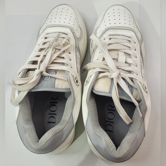 CHRISTIAN DIOR B27 LOW TOP WHITE/GREY SNEAKER SIZE EU43/US10 - Picture 9 of 16